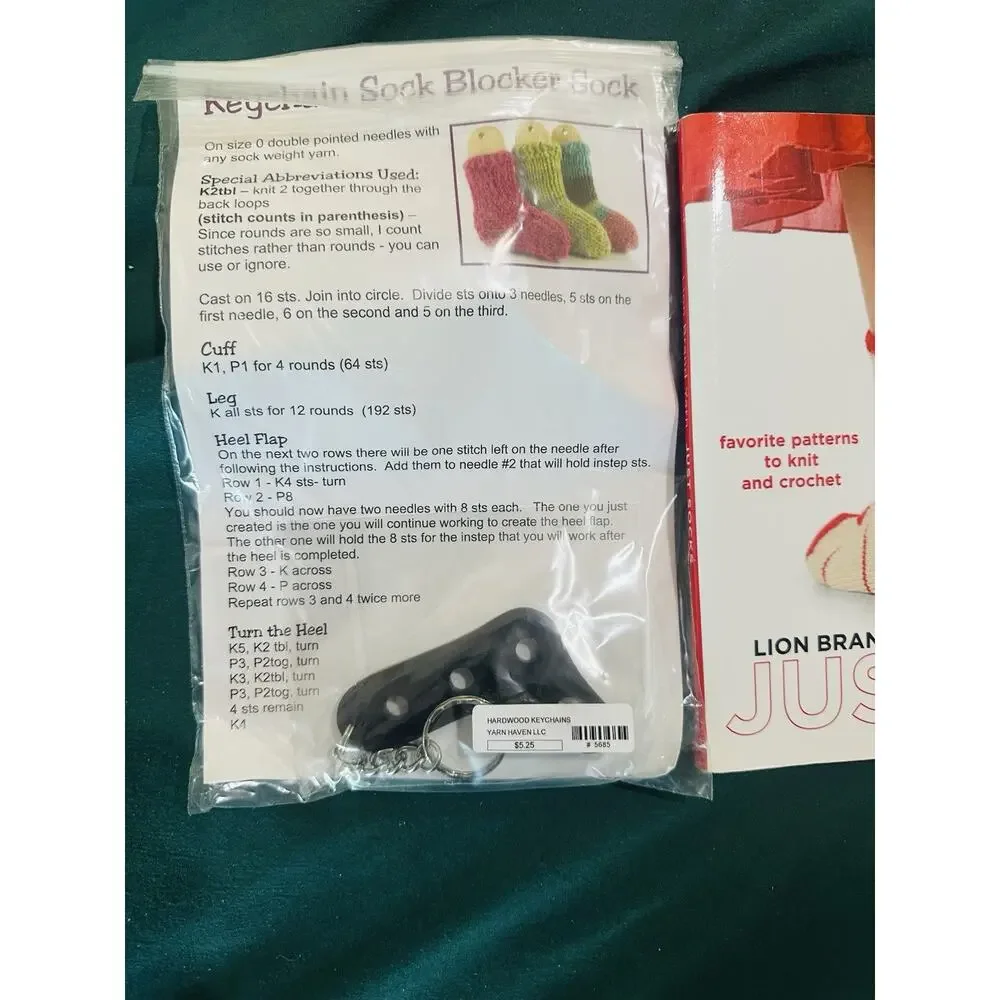 Lion Brand Book Just Socks Favorite Patterns to Knit & Crochet W Mini Sock Block